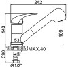 Смеситель для кухни Ledeme L6002-B хром