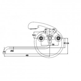 Смеситель для ванны Kaiser Carlson Style 44255 хром