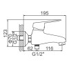 Смеситель для ванны Ledeme L3207 хром
