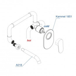 Комплект для раковины WasserKRAFT A18583 хром
