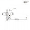 Смеситель для ванны Ledeme L2257 хром