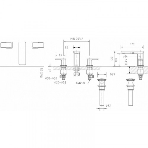 Смеситель для раковины Bravat Phillis F256101C-ENG