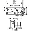 Скрытая часть Hansgrohe Rainfinity 26840180 Showerpipe 360 1 jet