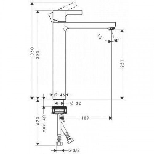 Смеситель для раковины Hansgrohe Metris S 31023000