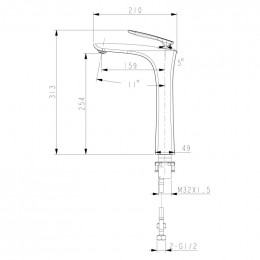 Смеситель Lemark Bellario LM6809C для раковины