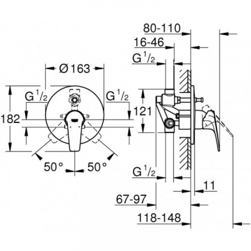 Смеситель для ванны Grohe BauFlow 29113000