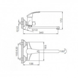 Смеситель для ванны Frap F22021