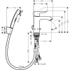 Смеситель для раковины Hansgrohe Metris 31285000 110 mm с гигиеническим душем