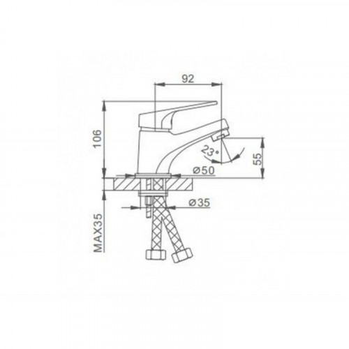 Смеситель для раковины Frap F1013 хром