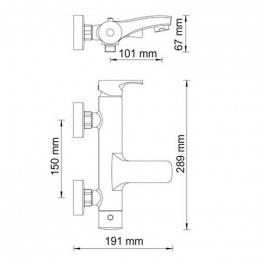 Смеситель для ванны WasserKRAFT Berkel 4801 с коротким изливом