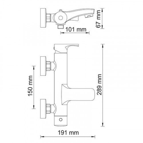 Смеситель для ванны WasserKRAFT Berkel 4801 с коротким изливом