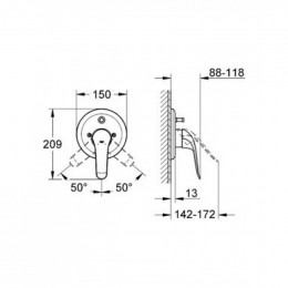 Смеситель для ванны Grohe Euroeco Speсial 32785000