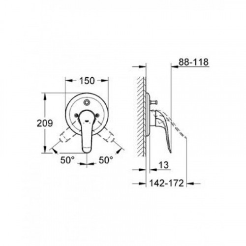 Смеситель для ванны Grohe Euroeco Speсial 32785000