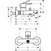 Смеситель для ванны Hansgrohe Talis E 71740340, черный хром
