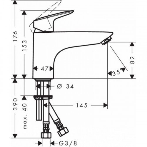 Смеситель для ванны Hansgrohe Monotrou Logis 71311000