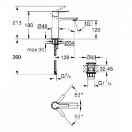 Смеситель для раковины Grohe Lineare New 23106001