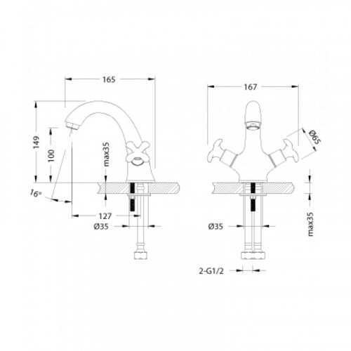 Смеситель Lemark Flora LM0106C для раковины