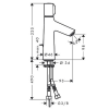 Смеситель для раковины Hansgrohe Talis Select S 72042000 100 mm с донным клапаном