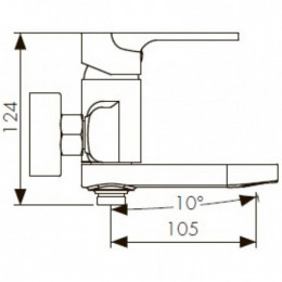 Смеситель для ванны Kaiser Linear 59022 хром