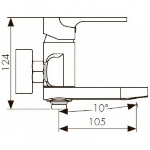Смеситель для ванны Kaiser Linear 59022 хром