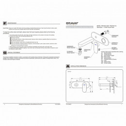 Смеситель для ванны Bravat Gina P69182C-ENG