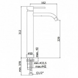 Смеситель для раковины Paffoni Light LIG081ROSE Розовое золото