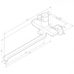 Смеситель для ванны AM.PM X-Joy F85A90500