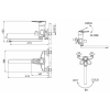 Смеситель для ванны c длинным изливом Bravat Loop F6124182CP-02L-RUS