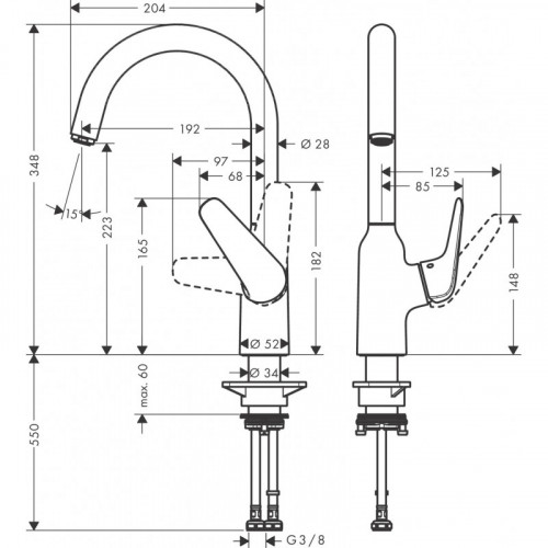 Смеситель для кухни Hansgrohe Focus M421-H220 71802000 Хром