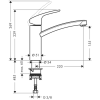 Смеситель для кухни Hansgrohe Focus 31806800 с гайкой на 3/8