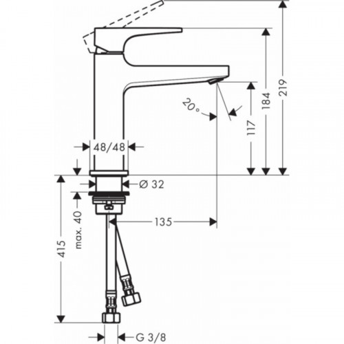 Смеситель Hansgrohe Metropol 32507000 для раковины