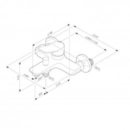 Смеситель для ванны Am.Pm X-Joy F85A10033 белый