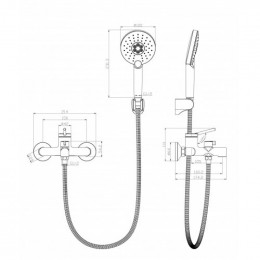 Смеситель для ванны Lemark Minima LM3814C хром