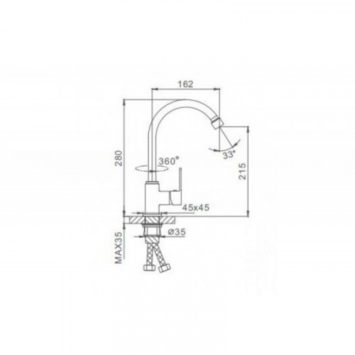 Смеситель для кухни Frap F40552 хром