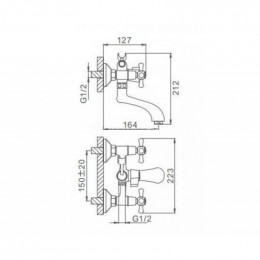 Смеситель для ванны Frap F32732-B