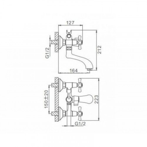 Смеситель для ванны Frap F32732-B