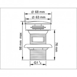 Донный клапан WasserKRAFT Exter А046