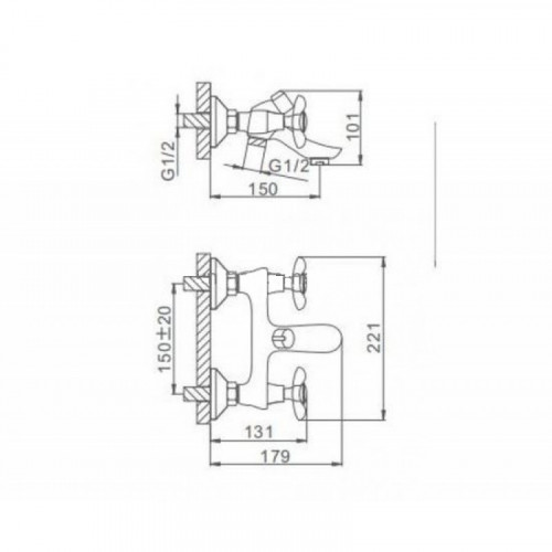 Смеситель для ванны Frap F32731-B