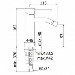 Смеситель для биде Paffoni Light LIG131HG Медовое золото
