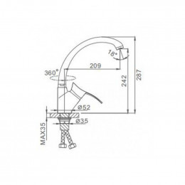 Смеситель для кухни Frap F4101-12 белый