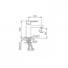 Смеситель для раковины Frap F1073 хром