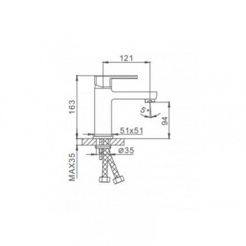 Смеситель для раковины Frap F1073 хром
