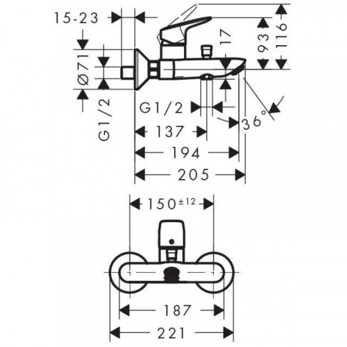 Комплект смесителей Hansgrohe Logis 71400000+71070000