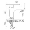 Смеситель для раковины Ledeme L1046 хром