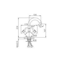 Смеситель для раковины Frap F13731-B хром