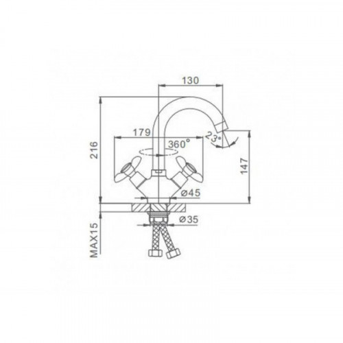 Смеситель для раковины Frap F13731-B хром