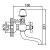 Смеситель для ванны Ledeme L3119C бронза