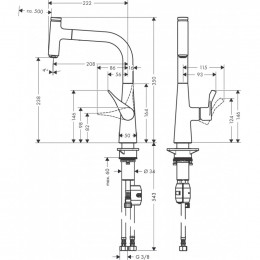Смеситель для кухни Hansgrohe Metris Select M71 14857000 Хром