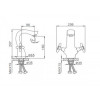 Смеситель для раковины Frap F10731-B хром
