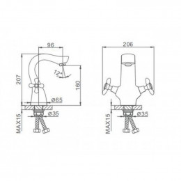Смеситель для раковины Frap F10731-B хром
